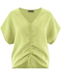 HempAge - Hemdbluse DH156 Geraffte Sommerbluse - Lyst