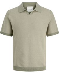 Jack & Jones - Rundhalspullover JPRCCEASTON KNIT SPLIT NECK SS SN - Lyst