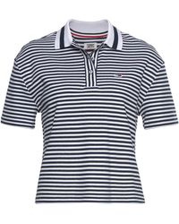 Tommy Hilfiger Poloshirt »TJW STRIPED FLUID POLO« mit Logo-Flag - Blau