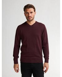 Petrol Industries - V-Ausschnitt-Pullover V-Neck Basi Materialmix Mit Baumwollanteil - Lyst