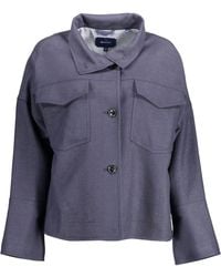 GANT - Outdoorjacke Elee -Sportjacke Blau mit Knöpfen und Taschen - Lyst
