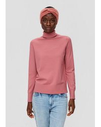 S.oliver - Longpullover Strickpullover Feinstrickpullover Mit Rollkragen - Lyst