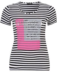 Doris Streich - T-Shirt Streifen-Muster und Motivprint mit modernem Design - Lyst