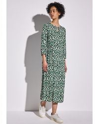Street One - Midikleid mit Rundhalsausschnitt - Lyst