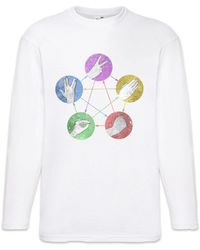 Urban Backwoods - Langarmshirt White Paper & Rock Langarm T-Shirt Big Geek Bang TV Nerd Wolowitz - Lyst