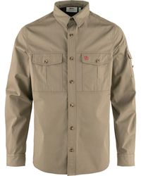 Fjallraven - Ää Outdoorhemd FJÄLLRÄVEN Trekking Shirt LS Suede Brown - Lyst