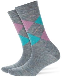 Burlington Kurzsocken »Damen Socken Marylebone Melange, Wool,« - Blau