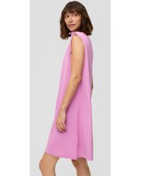 S.oliver - Minikleid Kleid mit V-Ausschnitt und Binde-Detail Schleife - Lyst