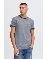 Solid - T-Shirt Sdbenntee Kurzarmshirt Mit Farblich Abgesetztem Kragen Und Ärmelsaum - Lyst