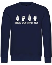 deinshirt - Rundhalspullover Pullover Schere Stein Papier FLEX Mit Print Motiv, Grafik - Lyst