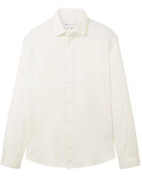 Tom Tailor - T- herringbone shirt, Wool White - Lyst