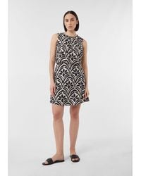 comma casual identity - Minirock Kurzer Rock aus Viskosemix mit All-over-Print - Lyst