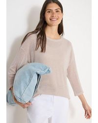Cecil - 3/4 Arm-Pullover Mit U-Boot Ausschnitt - Lyst