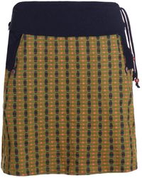 Vishes - Minirock Mini-Rock Baumwolle Punkte extrabreiter Bund - Lyst