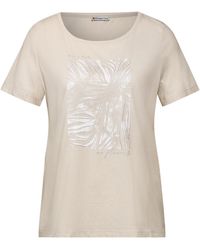 Street One - T- glossy leaf partprint shirt - Lyst