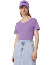 Marc O' Polo - T-Shirt aus Rippjersey - Lyst
