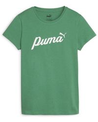 PUMA - T-Shirt ESS Script Tee - Lyst