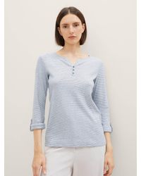 Tom Tailor - T-Shirt Langarmshirt --Funktion langen Ärmeln mit Turn-Up-Option - Lyst