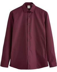 Next - Langarmhemd Pflegeleichtes Slim Fit Hemd mit Sportmanschetten (1-tlg) - Lyst