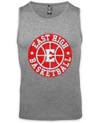 Urban Backwoods - Tanktop East High Basketball II Ärmelloses T-Shirt Team Mannschaft School Logo Sign Symbol Musical Kult - Lyst