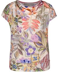 Bianca - Wasserfallshirt WIEBKE mit modischem, floralen Muster in trendigen Farben - Lyst