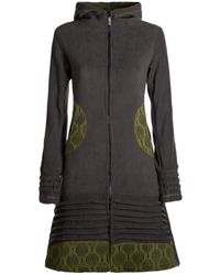 Vishes - Kapuzenfleecejacke Kapuzenjacke lang Fleece Hippiemantel Übergangsjacke Hoodie - Lyst