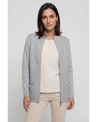 Olsen - Cardigan Mit Strukturstrick Und Reißverschluss Weiche Strickjacke - Lyst