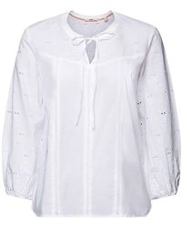 Esprit Bluse mit Stickerei in Weiß | Lyst DE
