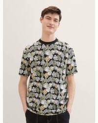 Tom Tailor - Relaxed T-Shirt mit Allover-Print - Lyst