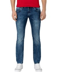 Timezone - Slim Fit Jeans Stretch Denim Hose Stone Wash (1-tlg) 6598 in Blau - Lyst