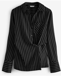 Next - Langarmbluse Asymmetrisches Hemd mit Nadelstreifen (1-tlg) - Lyst