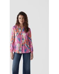 Le Comte - Klassische Farbenfrohe Bluse mit floralem Print - Lyst