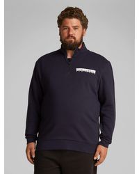 Calvin Klein - Sweatshirt BT_NY CHEST BOX LOGO Q-ZIP in Groß Größen mit Logoprint - Lyst