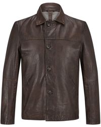 Milestone - Lederjacke MSHampton aus Lammleder mit Knopfleiste - Lyst