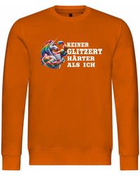deinshirt - Rundhalspullover Pullover Keiner glitzert härter als ich Mit Print Motiv, Grafik - Lyst