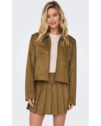 ONLY - Kurzjacke ONLTULIP FAUX SUEDE ZIP JACKET OTW - Lyst