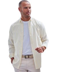 John Devin - Langarmhemd Regular Fit Streifenhemd mit Button-down-Kragen, aus reiner Baumwolle - Lyst