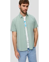S.oliver - Kurzarmhemd Baumwollhemd mit Musterstruktur - Lyst