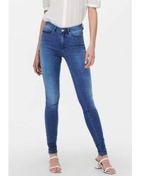 ONLY Skinny Fit Jeans Onlroyal Hw Sk Ank Corsage Pim600 in het Zwart | Lyst  NL