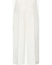 S.oliver - 7/8-Hose Regular: Culotte aus Lyocellmix mit Bügelfalte - Lyst