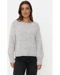 Camel Active - Strickpullover Mit Weiten Ärmeln Langarm Markenlogo - Lyst