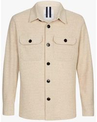 Profuomo - Oversize-Shirt OVERSHIRT KNITTED BEIGE - Lyst