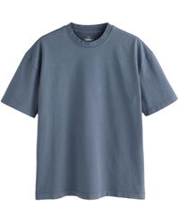 Next - Print- Stückgefärbtes T-Shirt aus schwerer Baumwolle (1-tlg) - Lyst