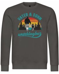 deinshirt - Rundhalspullover Pullover Vater und Sohn Unschlagbar Mit Print Motiv, Grafik - Lyst