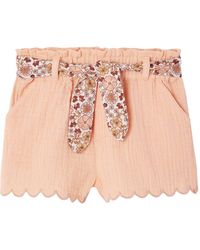 VERTBAUDET - Baby Musselin-Shorts mit Blumengürtel - Lyst