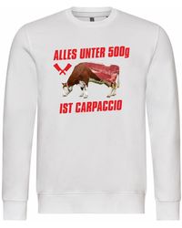 deinshirt - Rundhalspullover Pullover Alles unter 500g ist Carpaccio Mit Print Motiv, Grafik - Lyst