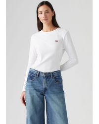 Levi's - Levi's® Langarmshirt ESSENTIAL HM LS TEE mit Logo Stickerei - Lyst