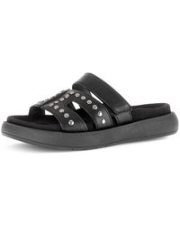 Gabor - Pantolette Plateau, Sommerschuh, Schlupfschuh Mit Glänzenden Nieten Besetzt - Lyst