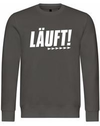 deinshirt - Rundhalspullover Pullover Läuft Mit Print Motiv, Grafik - Lyst