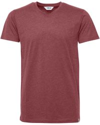 Solid - V-Shirt SDBedo Kurzarmshirt mit Melange Effekt - Lyst